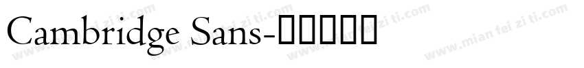Cambridge Sans字体转换